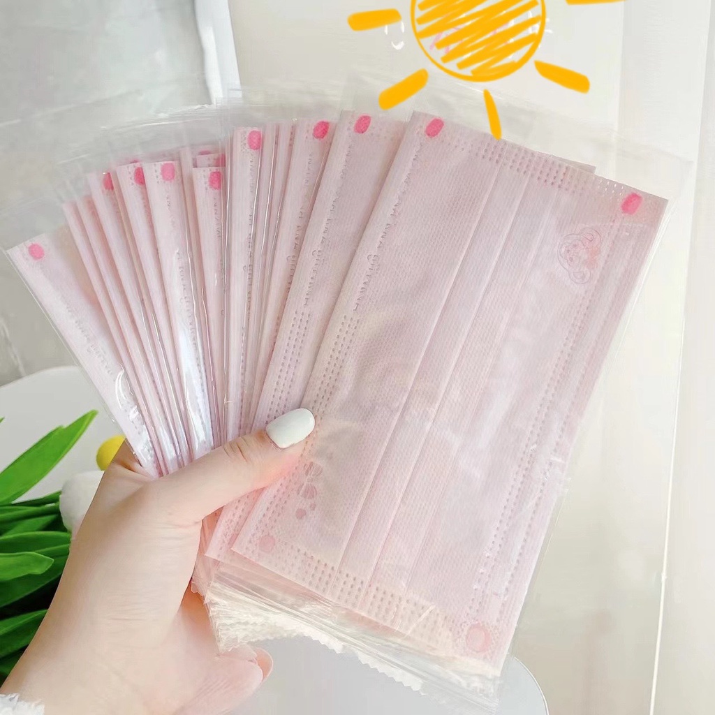 ✅  Khẩu trang hồng hình chú khỉ dễ thương 🙈