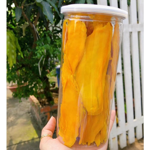 xoài sấy dẻo ngon vàng không đường tự nhiên 300 gram hũ pet