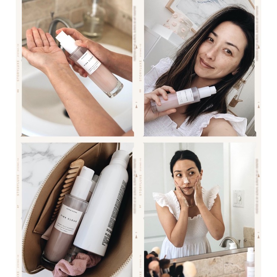 🌿 Sữa Rửa Mặt Herbivore Pink Cloud Rosewater + Tremella Creamy Jelly Cleanser