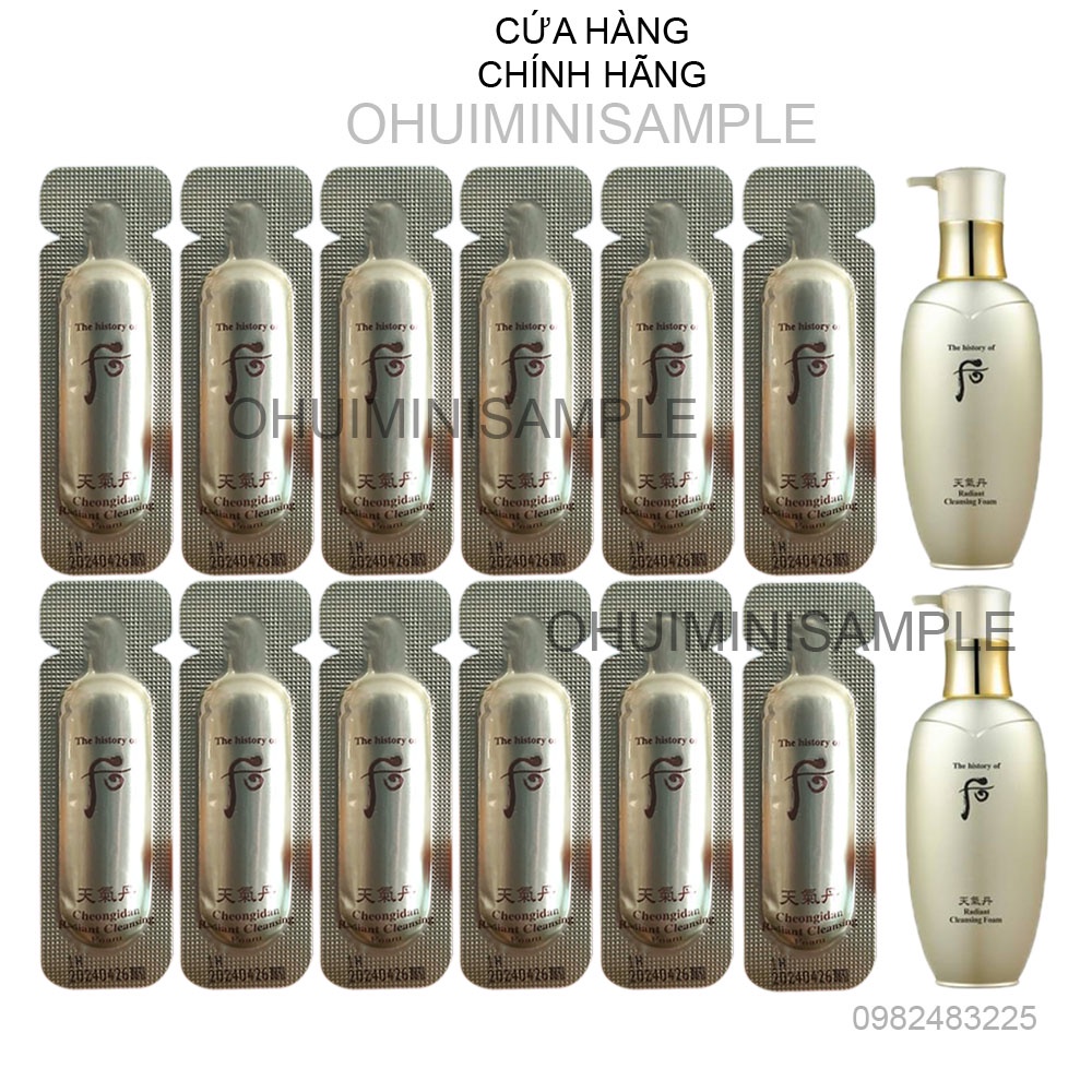 Gói Sữa Rửa Mặt Whoo Tái Sinh, Chống Lão Hóa Whoo Radiant Cleansing Foam.