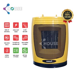 Máy sưởi gốm ceramic Creen CR-H68, Công suất 1500W, Máy sưởi cảm biến tự ngắt, Giao màu ngẫu nhiên, Bảo hành 12 tháng