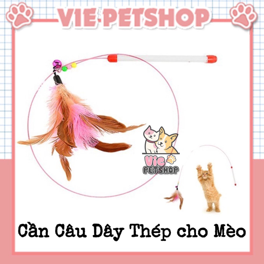 Cần Câu Dây Thép Đồ Chơi Cho Mèo | Vie PETSHOP