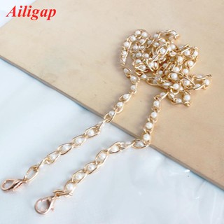 Dây xích thay thế gắn túi đeo vai đính ngọc trai giả dễ thương dành cho bạn nữ