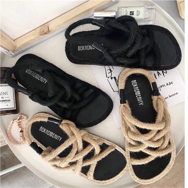 Sandal Dây Thừng Đế Cao Su ( Có ảnh thật )