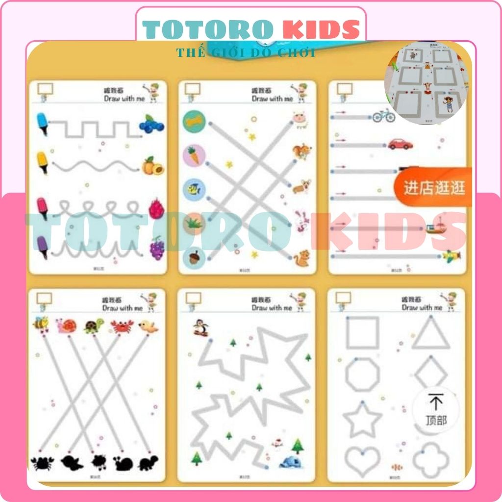 Đồ chơi thông minh cho bé 2 3 4 5 6 tuổi học liệu giáo dục thông minh 64 trang giúp bé làm quen chữ cái số màu sắc hình