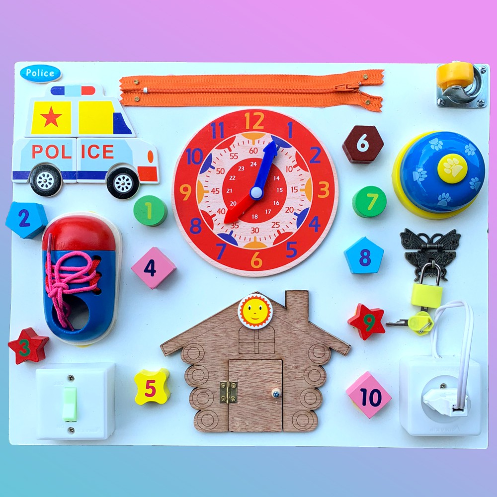 Bảng Bận Rộn Busy Board Benrikids BR02 Giúp Bé Rèn Luyện Kỹ Năng Tự Lập Sớm