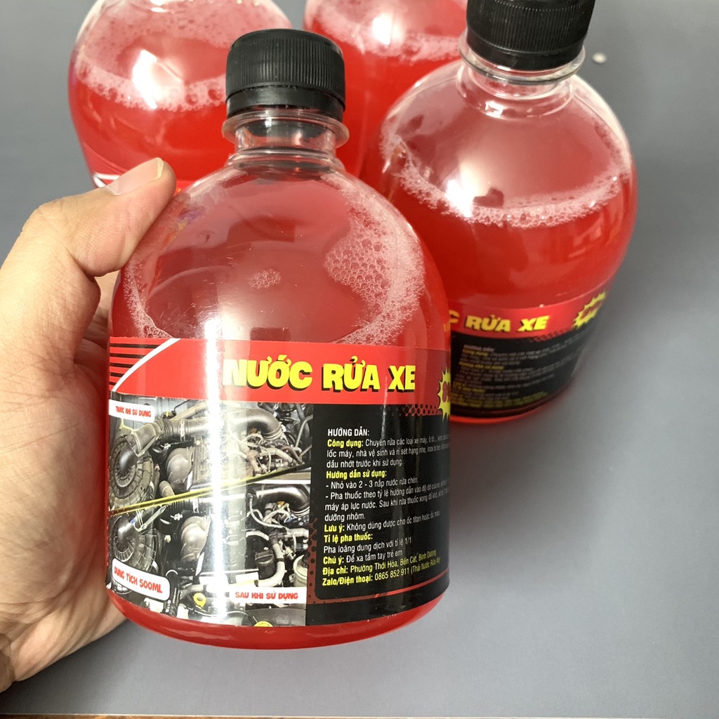 Dung dịch tẩy rửa xe máy, lốc máy ố vàng gỉ set - chai 500ml, tẩy các loại vết ố bẩn bám trên xe