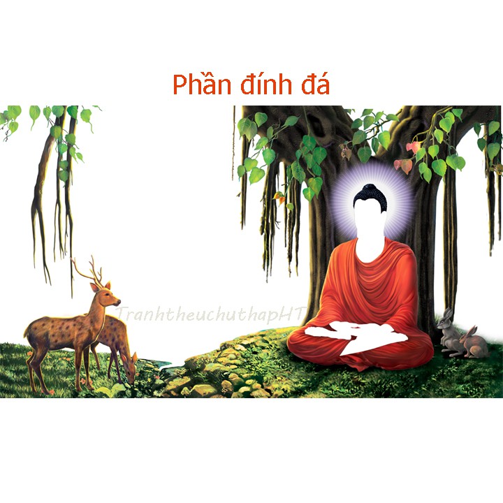 Tranh đính đá Phật tổ 97*60cm - tự đính