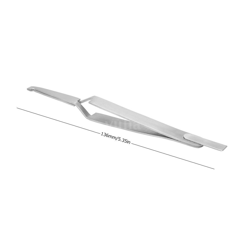 YULA 1pc Dental Bracket Tweezers Orthodontic Reverse Action Serrated Dentistry Instruments Stainless Steel