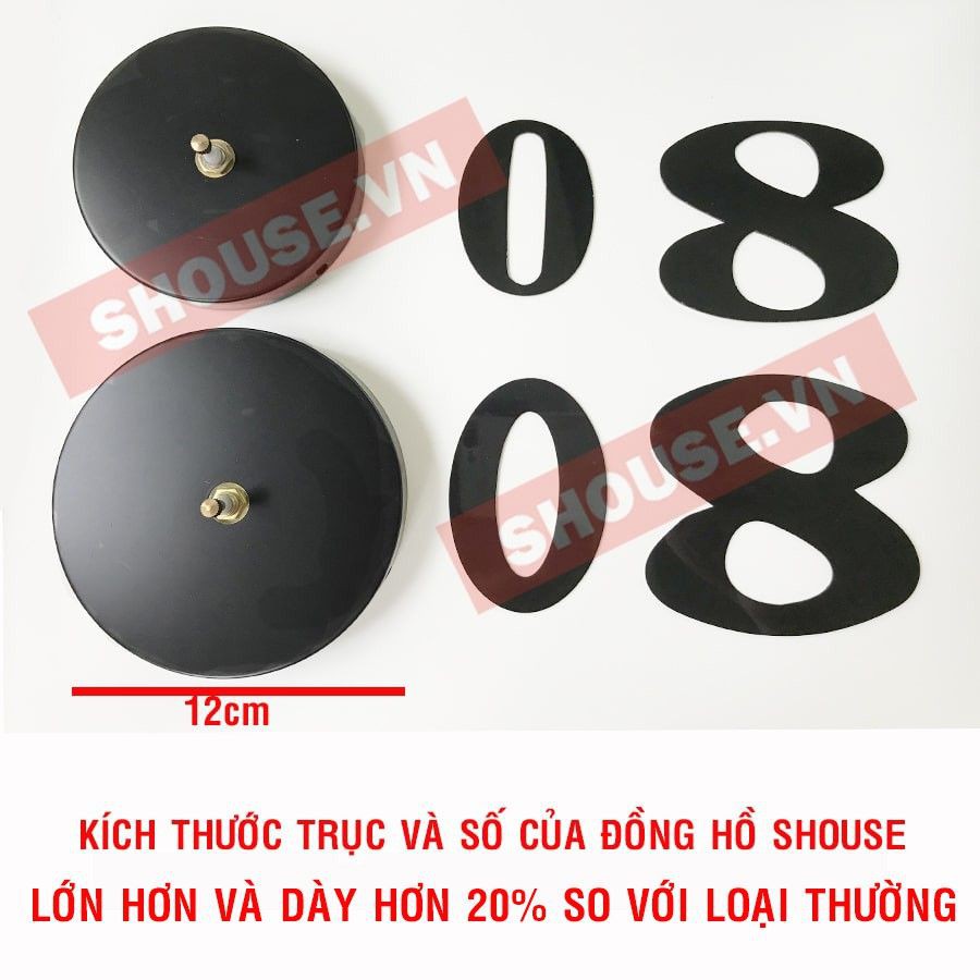 Đồng Hồ Treo Tường Dán Tường 3D cao cấp trang trí loại lớn treo phòng khách đẹp