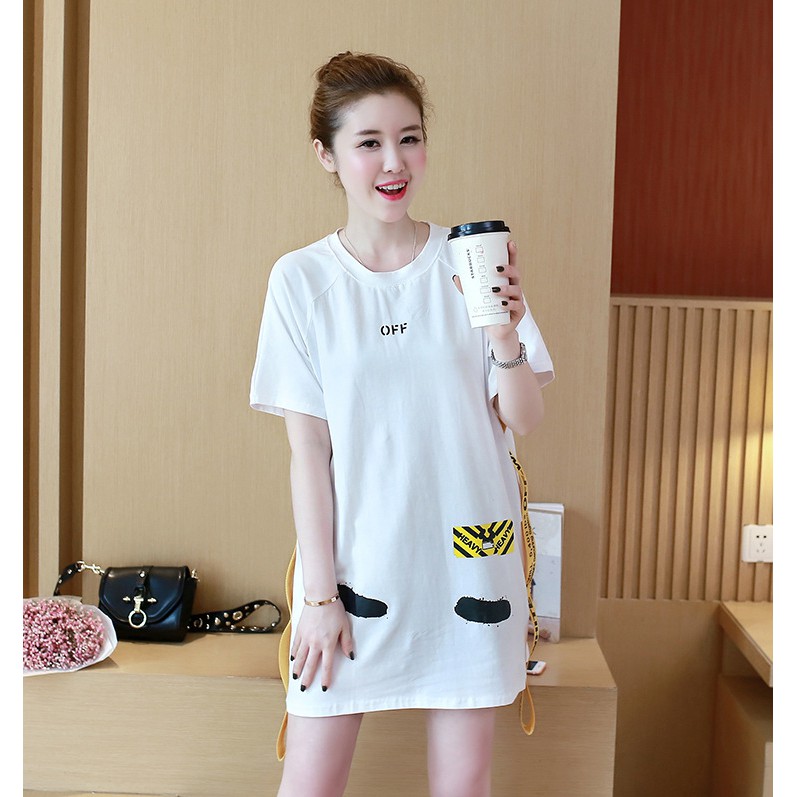 ĐẦM BẦU COTTON TRẺ TRUNG WHITE DR2367