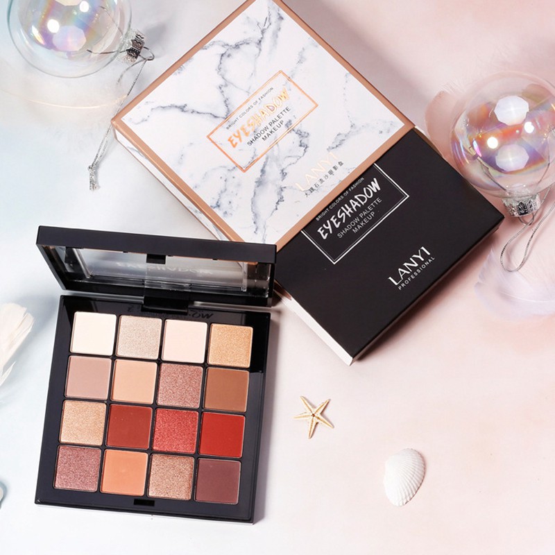 LANYI Charming Eyeshadow 16 Color Palette Make Up Palette Matte Shimmer Pigmented Eye Shadow Powder Makeup Glitter Pigment | BigBuy360 - bigbuy360.vn
