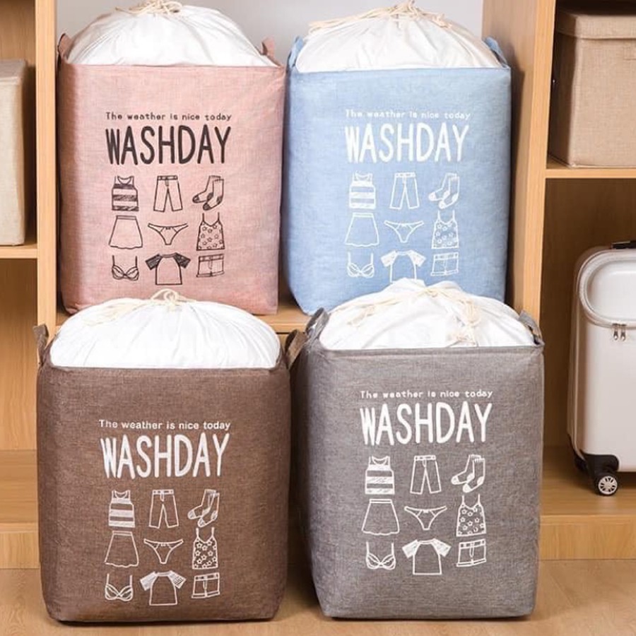 Hộp vải vuông đựng đồ, giỏ vuông chứa đồ quần áo đa năng