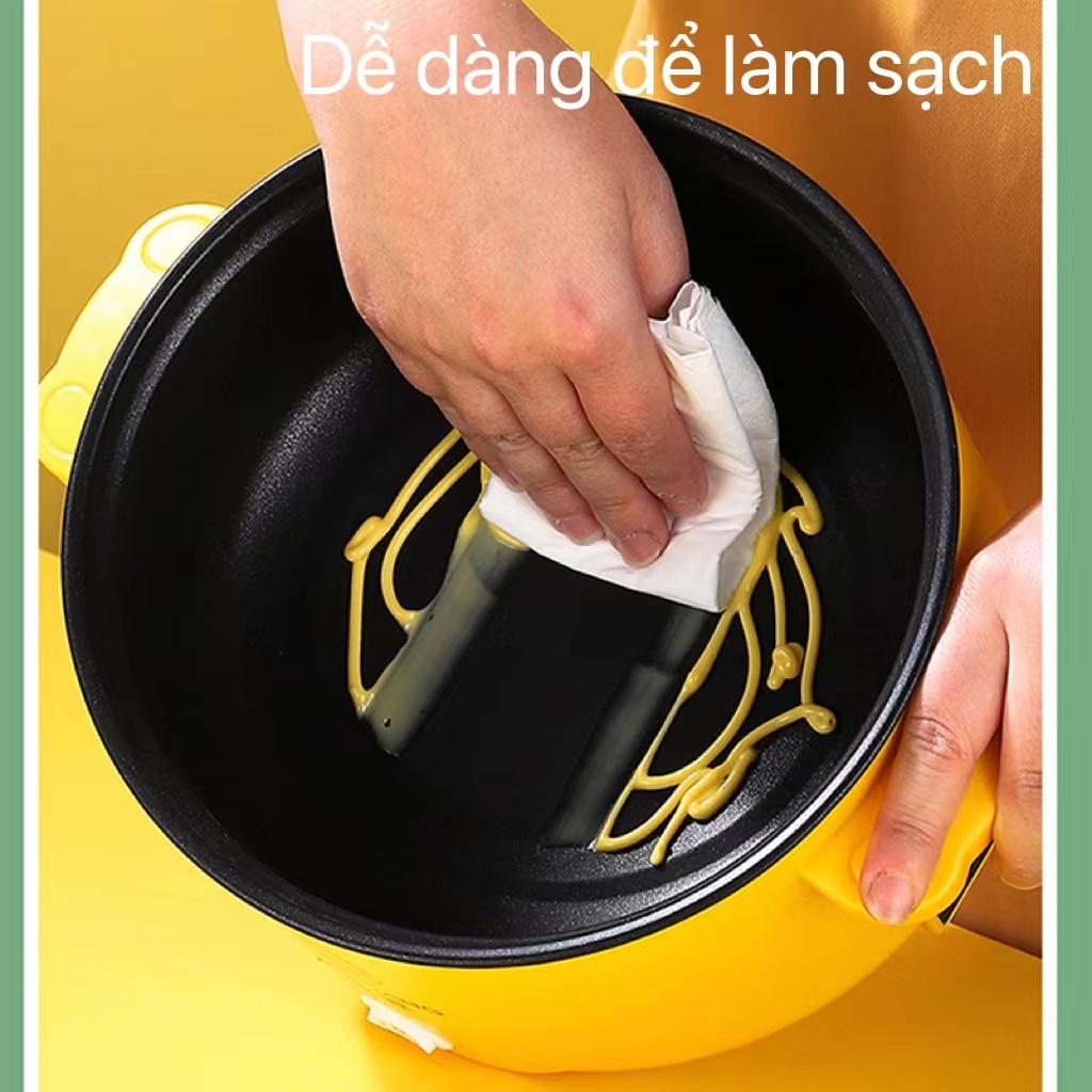 Nồi Lẩu Điện Mini 2 Tầng DUCK Đa Năng Nấu Cơm Nẩu Cháo Chiên Xào Dung Tích 1.8L Mẫu Mới