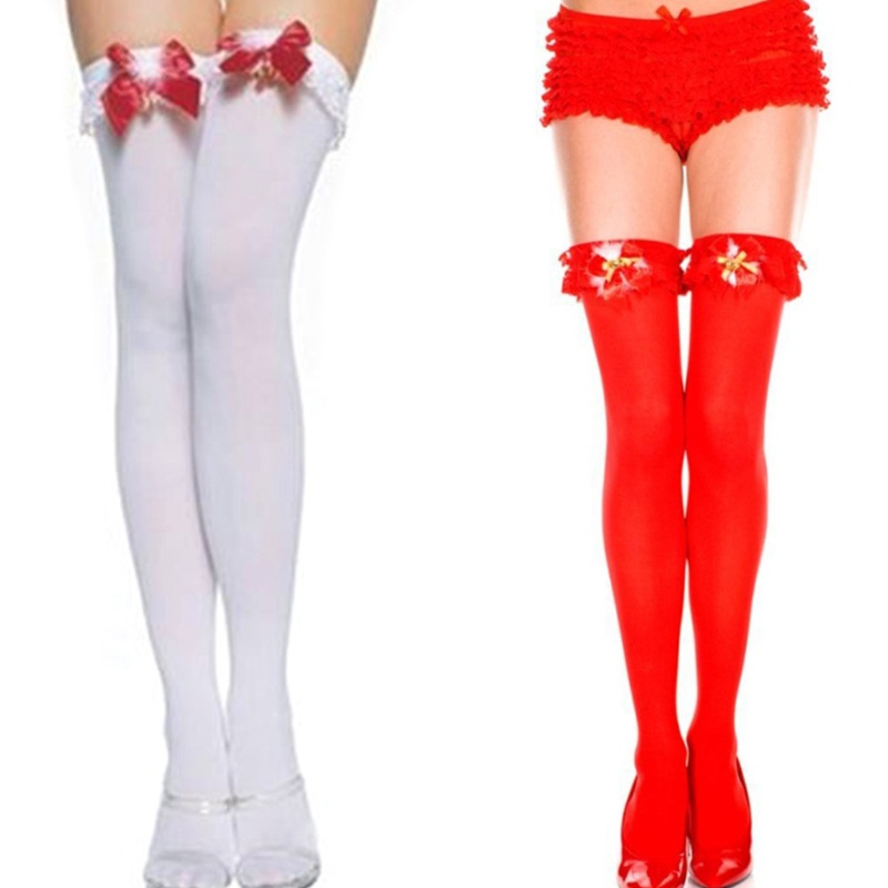 Vớ Dai Dài Qua Gối In Họa Tiết Trái Tim Gợi Cảm Cho Nữ