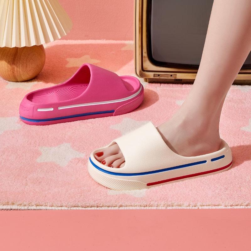 Dép nữ bánh mì đế cao 3,5cm, dép đế kẻ, thiết kế đơn giản dễ đi thích hợp đi mưa, đi chơi du lịch SPN2