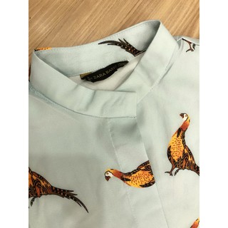 Đầm sơ mi Zara lụa
