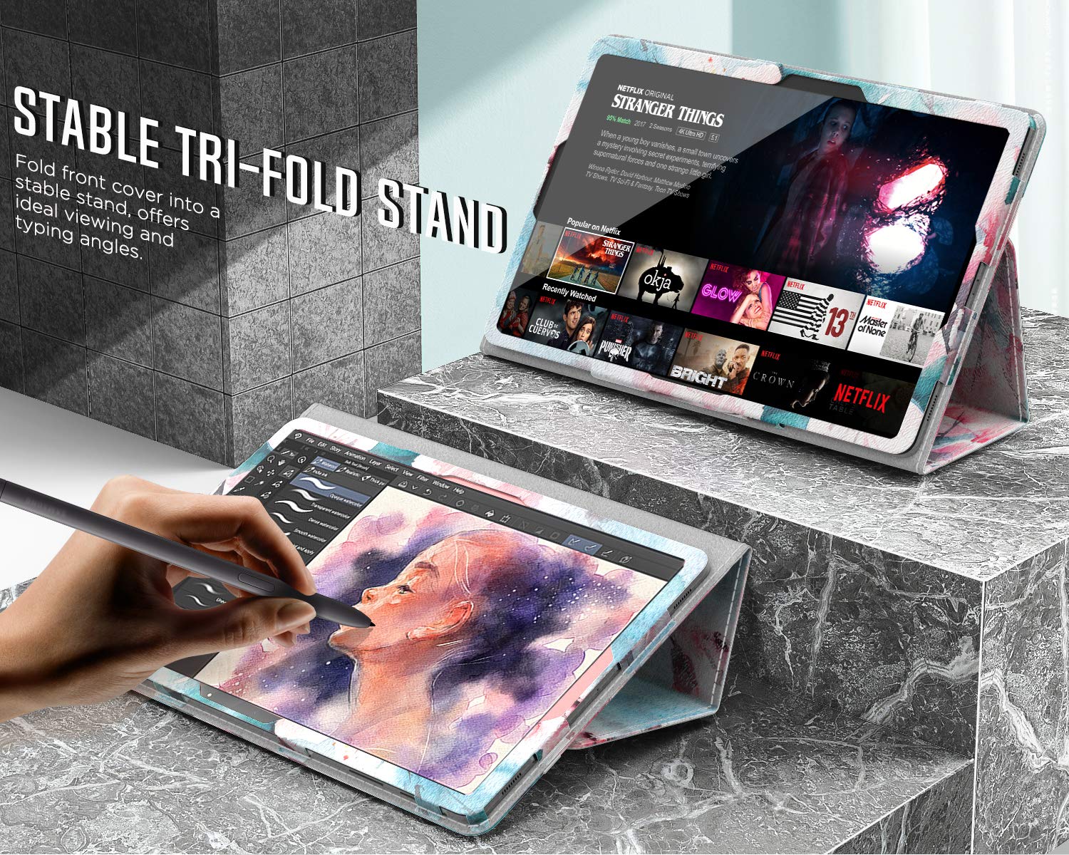 Bao Da Nắp Gập Siêu Mỏng Họa Tiết Hoa Đào Cho Samsung Galaxy Tab S7 11 "2020 Sm-T870 / Sm-T875 | BigBuy360 - bigbuy360.vn