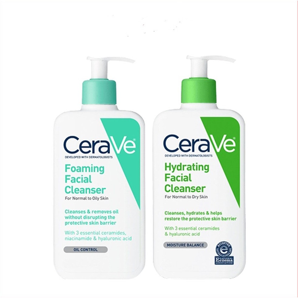 Sữa Rửa Mặt Cerave Cho Da Dầu, Da Khô, Da Nhạy Cảm Các Dung tích Hàng Bản Nội Địa Pháp Chuẩn Chính Hãng 236ml/473ml