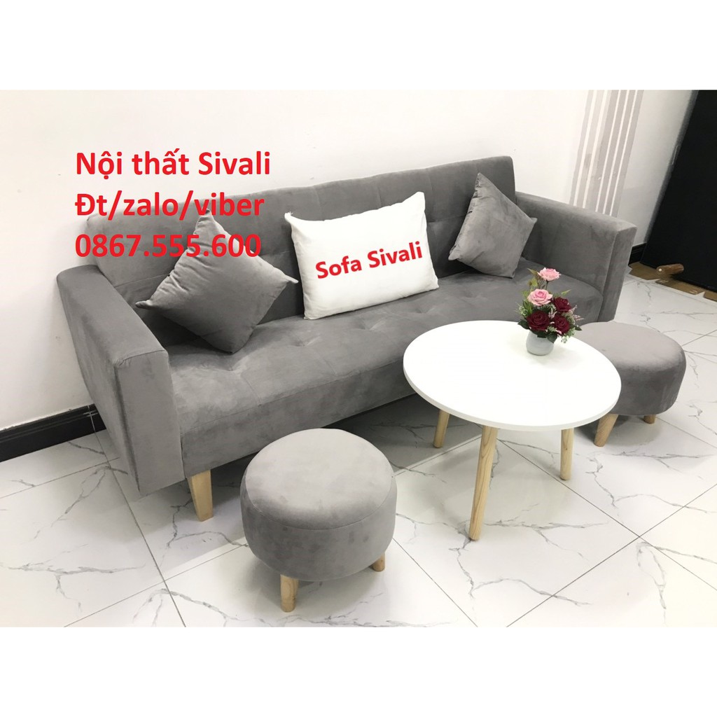 Bộ ghế dài sofa bed tay vịn phòng khách sopha sivali salon