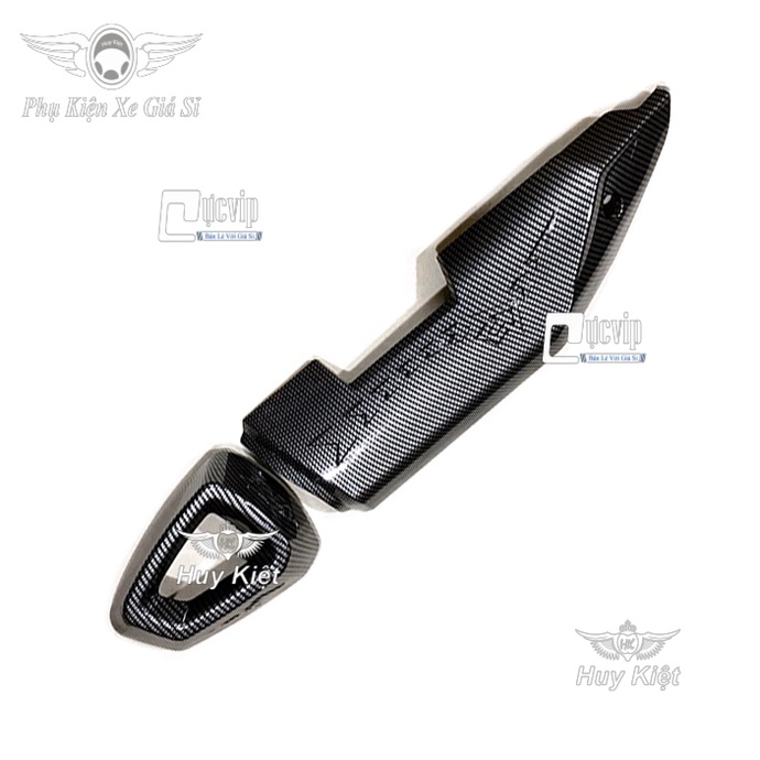 Combo Ốp Che Pô Và Chụp Đích Pô Carbon Winner X V2, V3, Winner X 2019 - 2022 Hàng Cao Cấp MS1694
