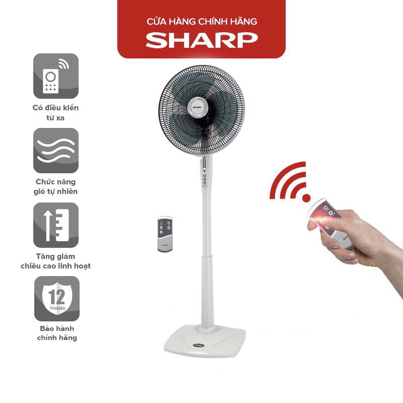 Quạt cây khiển Sharp S40rv-Wh