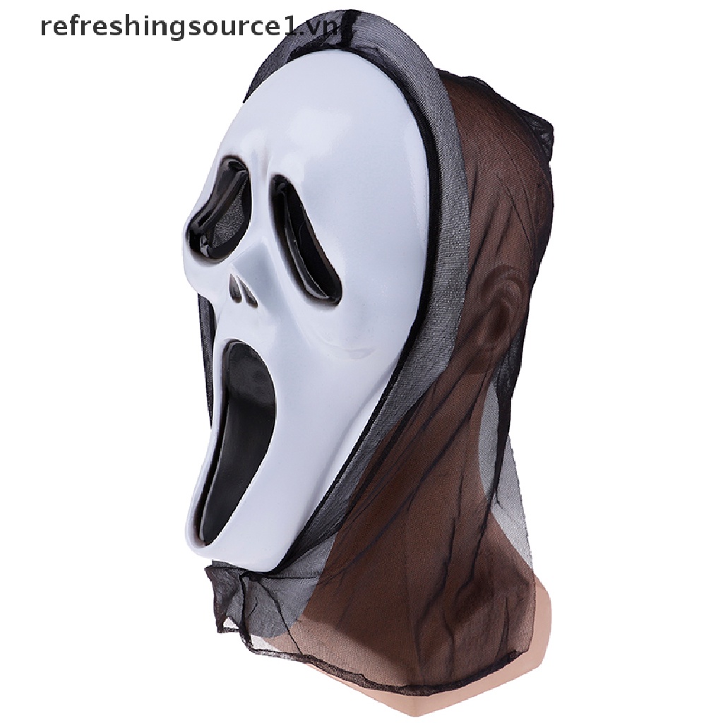 {HOT} Scary Scream Ghost Face Mask Fancy Bloody Dress scary Halloween Party Costume {refreshingsource1.vn}