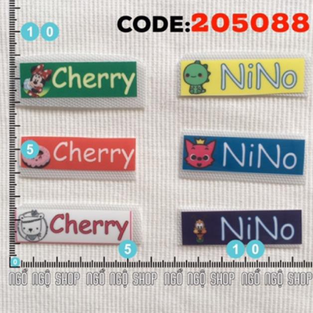 Set 20 nhãn tên dán nhiệt cho bé - làm theo yêu cầu