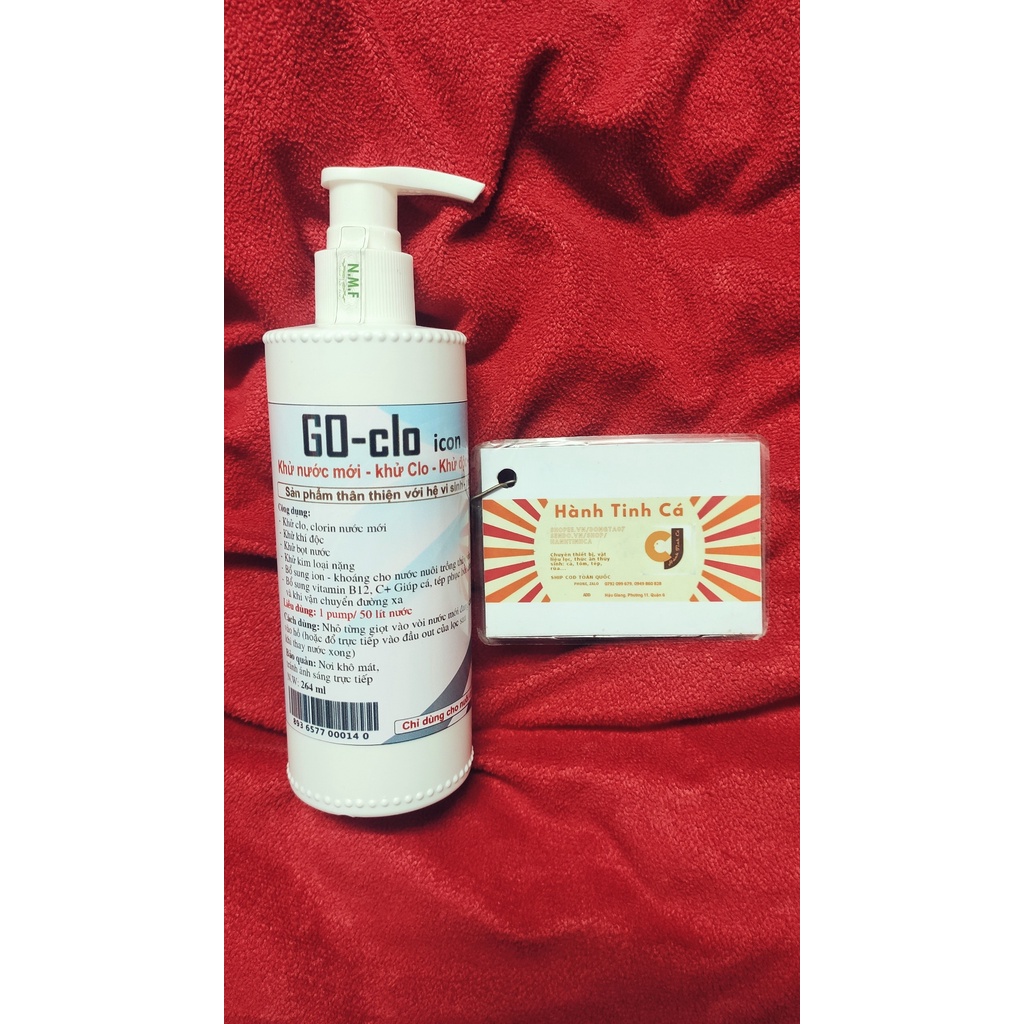 Go Clo Icon 264ML - Khử nước mới, khử clo, kim loại, bổ sung vitamin B12 cho CÁ TÉP TÔM CẢNH THỦY SINH