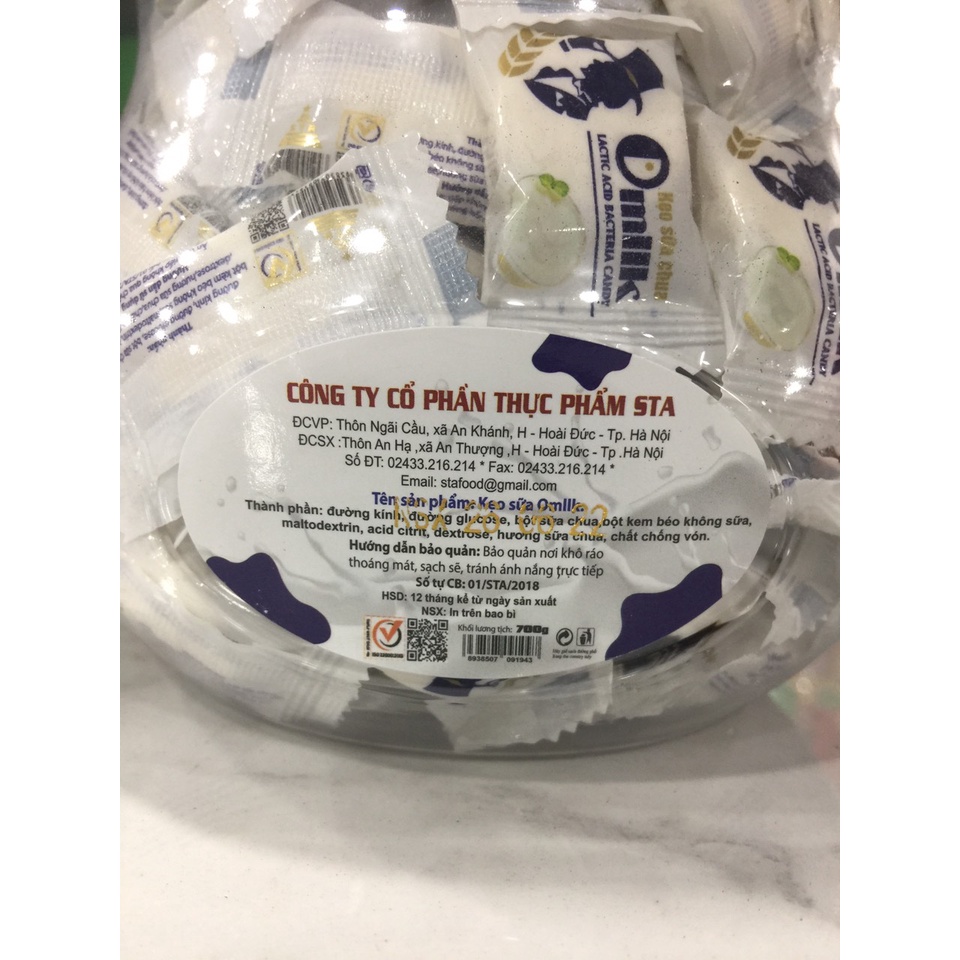 Bình kẹo sữa chua Omilk - Đồ ăn vặt yêu thích