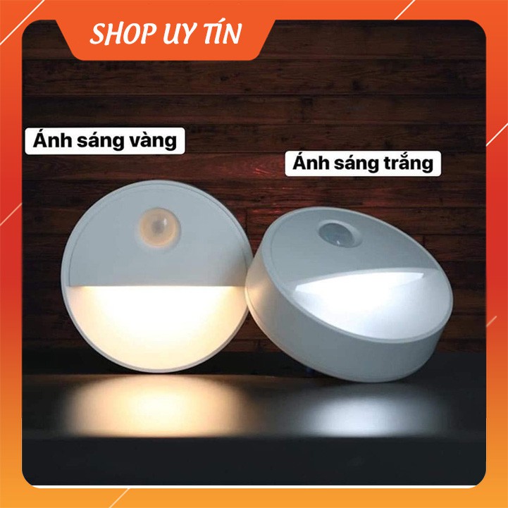 Đèn LED Cảm Biến Chuyển Động Thông Minh cảm ứng hồng ngoại hình bán nguyệt chạy bằng pin AAA dính tủ quần áo, cầu thang