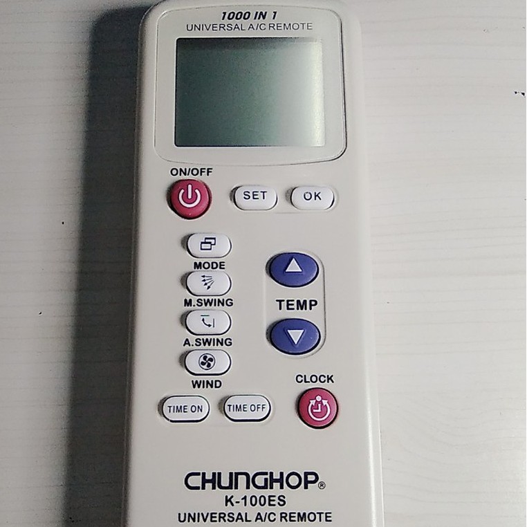 XỊN CŨ XƯỚC  Điều Khiển Đa Năng K100ES CHUNG HOP-Remote Đa Năng Sử Dụng Cho Tất Cả Các Loại Máy Lạnh -Hàng Chính Hãng