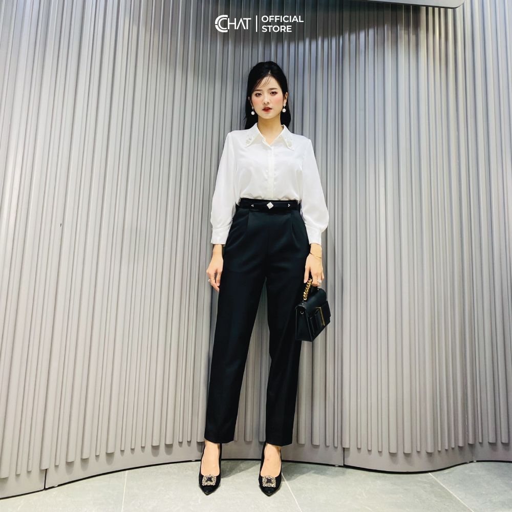 Áo Sơ Mi 𝐂𝐂𝐇𝐀𝐓 Tay Ly Súp Chất Lụa Cao Cấp Dáng Suông Phong Cách Trẻ Trung 71FDL2018ST