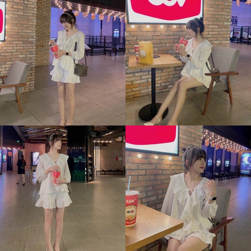 Set đồ SOBA SET thiết kế hàn xẻng chất vải linen cực mát quần có bo chun co giãn có lót không mỏng form chuẩn | BigBuy360 - bigbuy360.vn