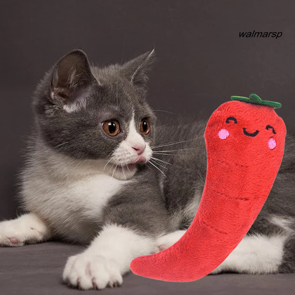 Đồ Chơi Gặm Hình Rau Củ Nhồi Bông Phát Ra Âm Thanh Cho Mèo Cưng