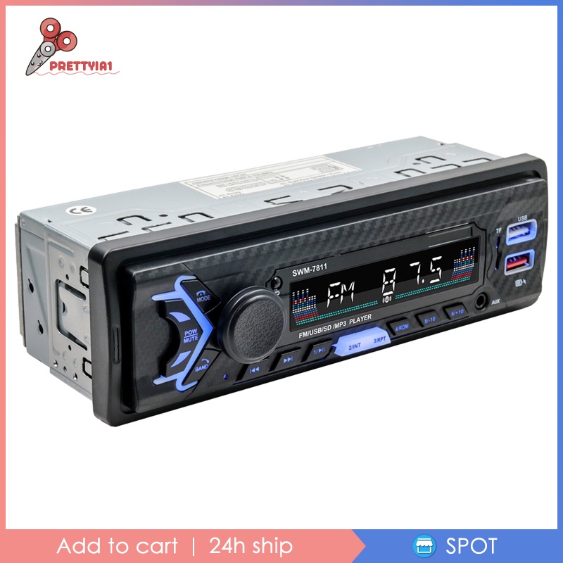 Máy Nghe Nhạc Mp3 12v Bluetooth Cổng Usb Có Điều Khiển Bằng Giọng Nói Cho Xe Hơi 1