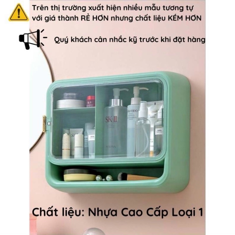 Kệ Đựng Mỹ Phẩm Treo Tường, Hộp Tủ thuốc Y Tế Gia Đình Tiện Dụng Dán Tường Tiết Kiệm Không Gian