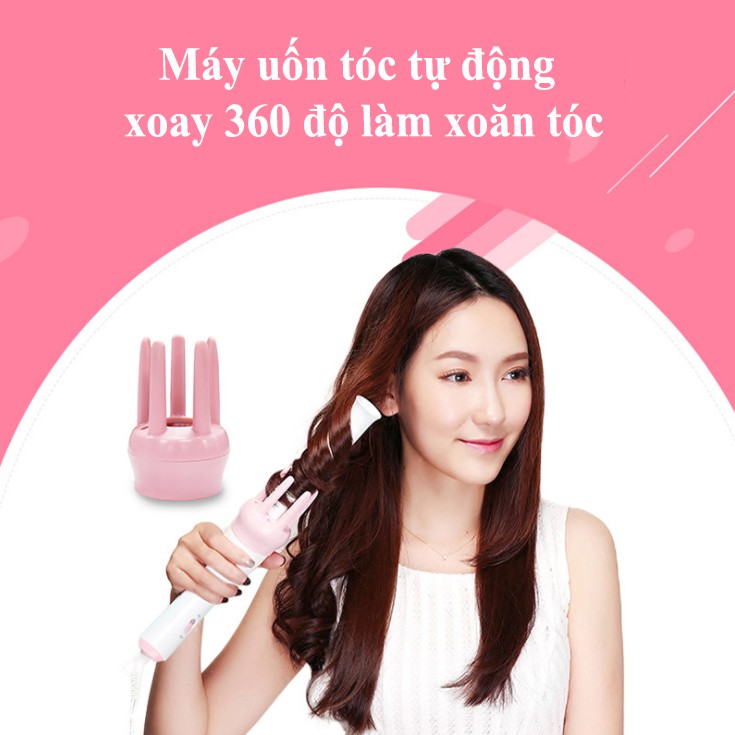 [ FREE SHIP ] [ BAO ĐỔI ] [Loại 1 có BH] Máy uốn tóc tự động xoay 360 độ làm xoăn tóc siu bền giá tốt