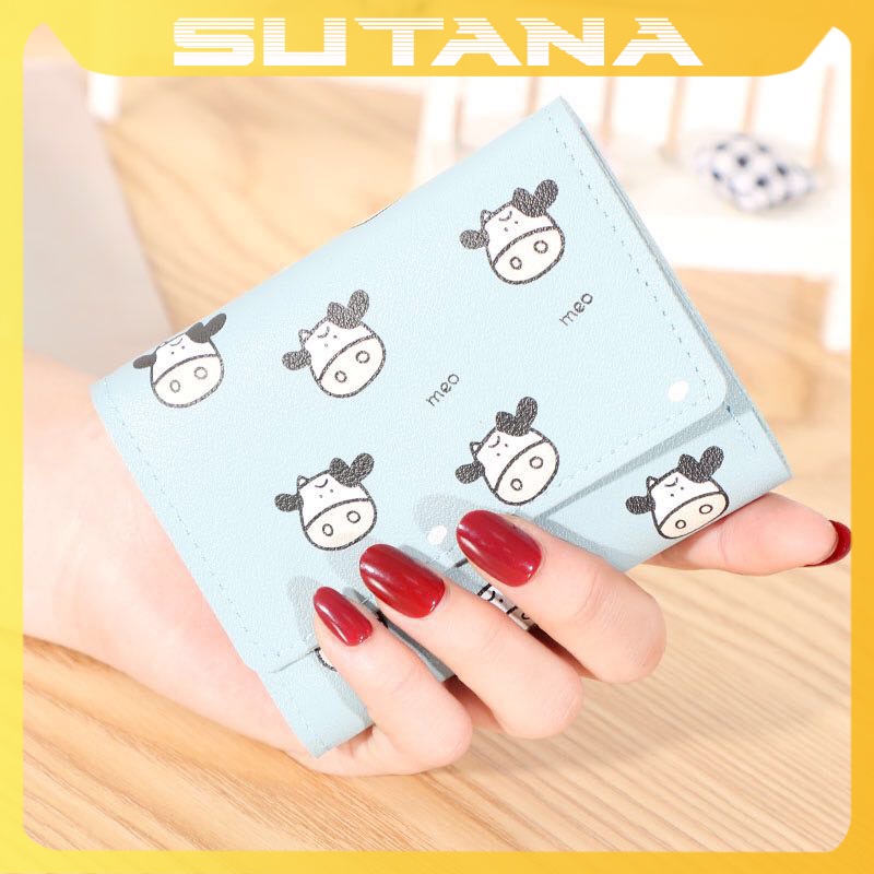 Ví nữ ngắn đẹp cầm tay mini nhỏ gọn bỏ túi nhiều ngăn dễ thương NG000