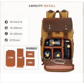 Balo máy ảnh cao cấp camera vintage K_86