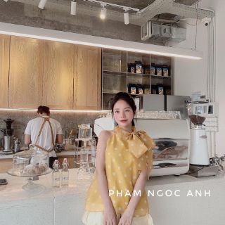 SET ÁO YẾM CHẤM BI NƠ CỔ MIX QUẦN ĐÙI TRẮNG