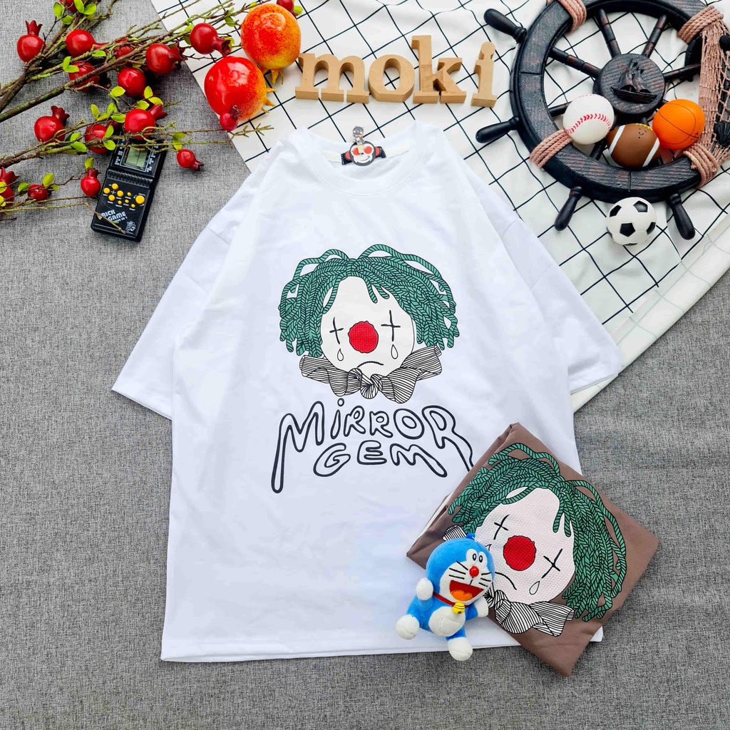 Áo phông áo thun nam nữ tay lỡ from rộng freesize chất cotton thoáng mát mẫu chú hề khóc mokishop