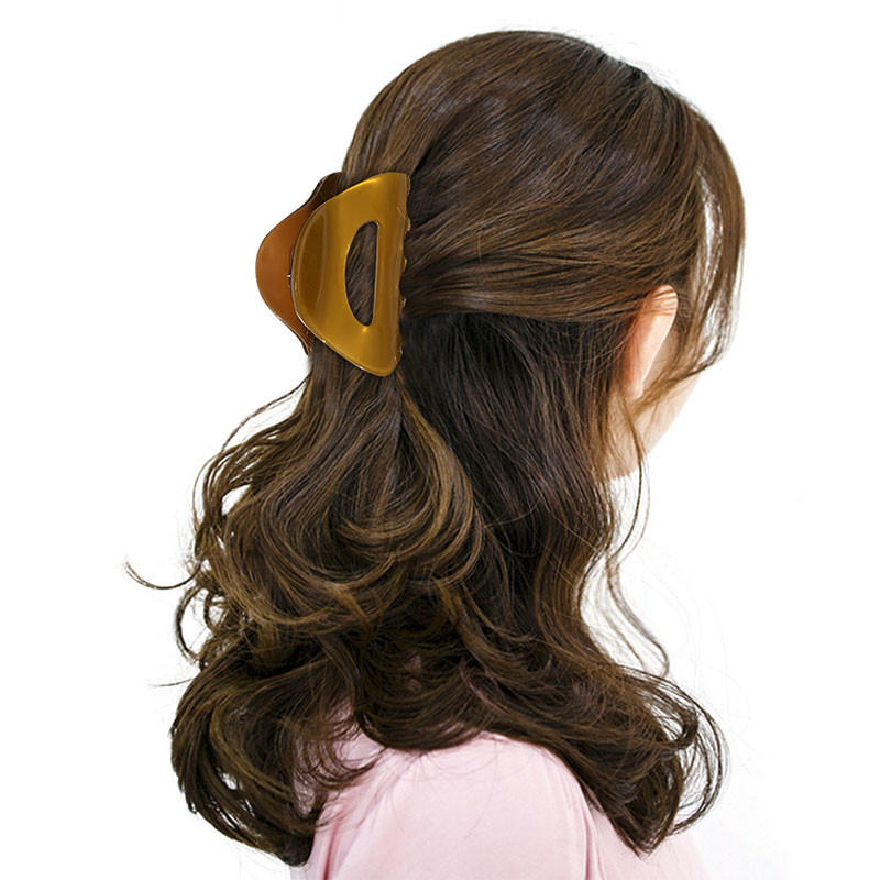 Kẹp tóc nhựa acrylic hình bán nguyệt xinh xắn cho nữ