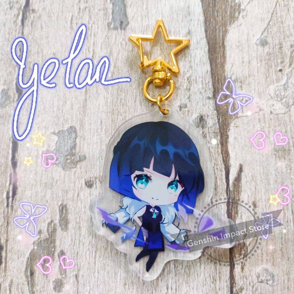 YELAN Móc khóa Genshin Impact M17(in giữa acrylic)