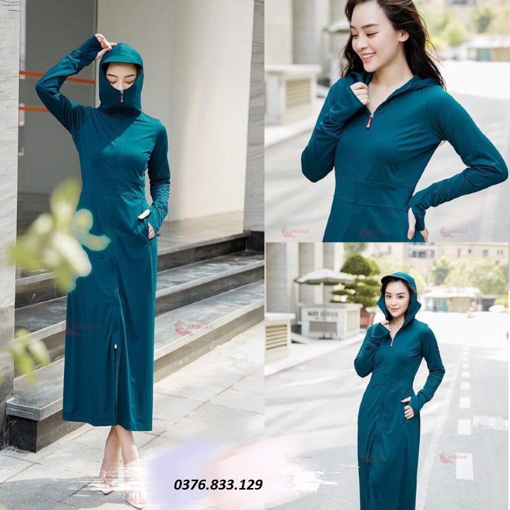 Áo chống nắng toàn thân thời trang GU vải 2 lớp thoáng mát chống tia UV bản cao cấp | BigBuy360 - bigbuy360.vn