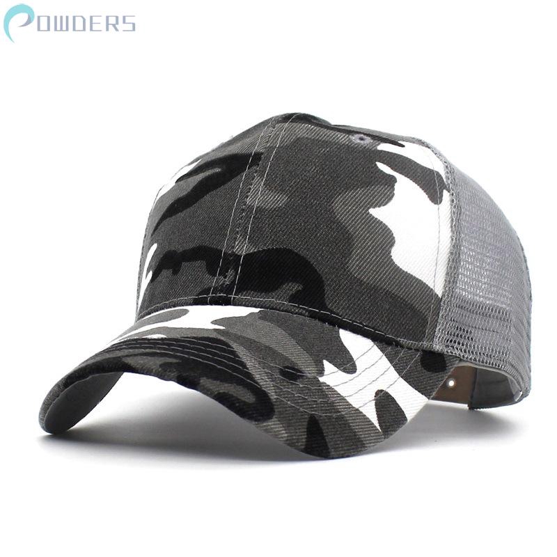 Mũ lưỡi trai Unisex họa tiết rằn ri xanh / xám chống nắng
