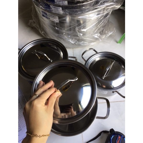 Nồi inox đáy từ LongCook đủ size, nồi inox