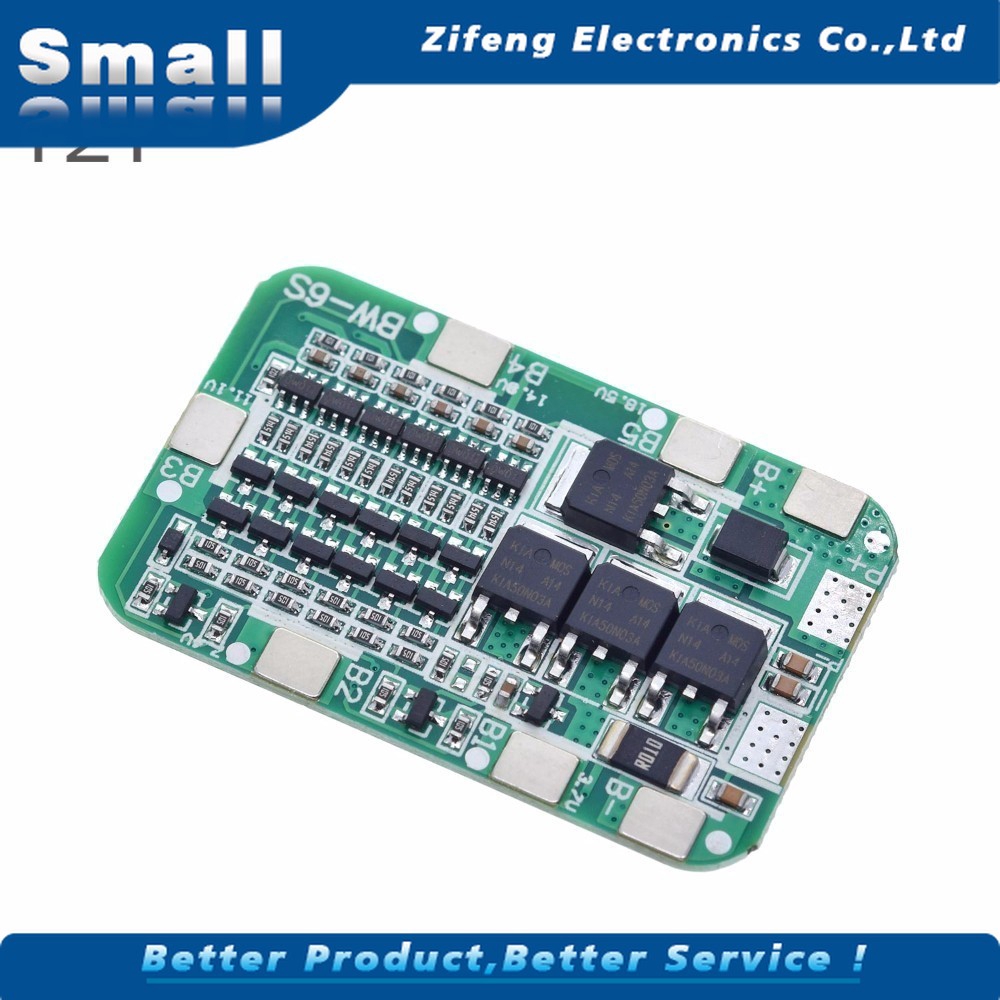 Bảng Mạch Bảo Vệ Pin Lithium 6s 15a 24v Pcb Bms Cho 6 Pin Li-Ion 18650