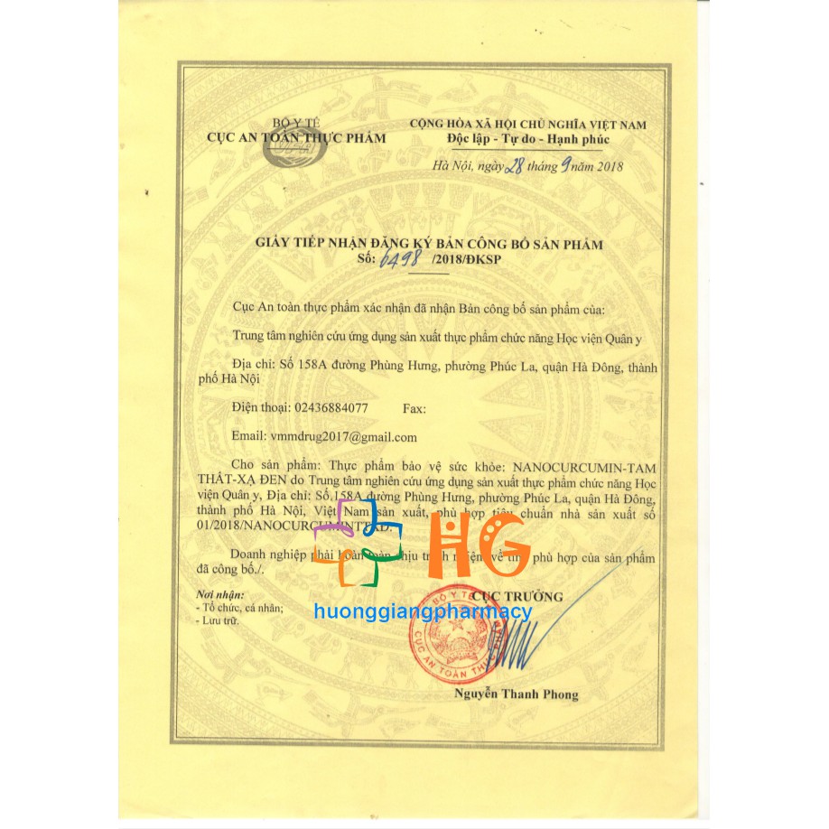 Nano Curcumin Tam Thất Xạ Đen Học viện Quân Y ( Hộp 30 Viên ) | BigBuy360 - bigbuy360.vn