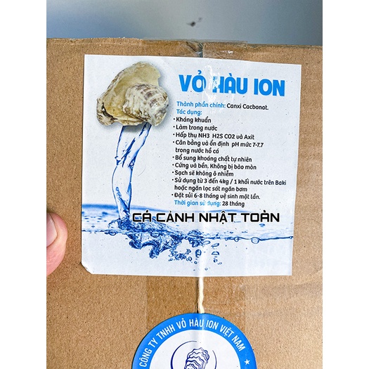 VỎ HÀU ION NON VẬT LIỆU LỌC BỂ CÁ GIÚP GIẢM ĐỘ PH NƯỚC 200G